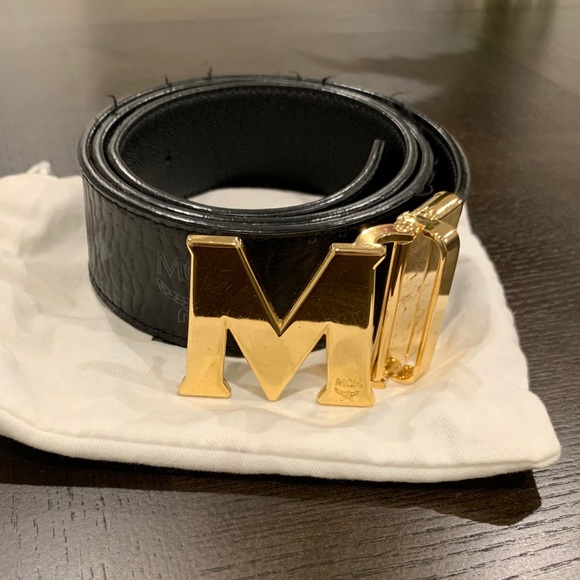 MCM Other - Men’s MCM Belt Size 34 Black/Black Reversible
